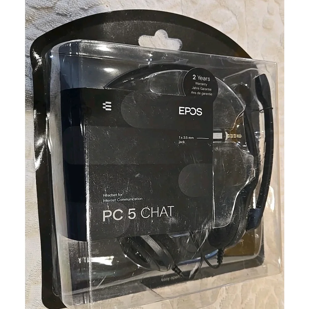 EPOS PC 5 Chat On-Ear 3.5mm Stereo Gaming Headset Boom Mic E-Learning NEW (A-14)
